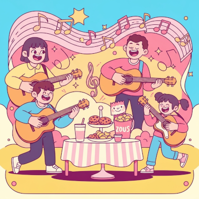 Cartoon Slow Jam and Potluck image